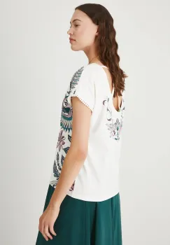 Medicine tricou din bumbac culoarea bej imagine