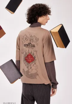 Medicine tricou din bumbac culoarea bej, cu imprimeu imagine