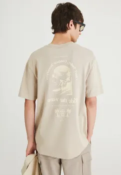 Medicine tricou din bumbac culoarea bej, cu imprimeu imagine