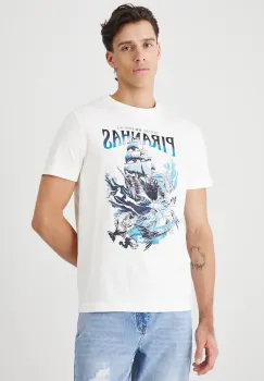 Medicine tricou din bumbac culoarea bej, cu imprimeu imagine
