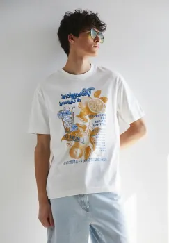 Medicine tricou din bumbac culoarea bej, cu imprimeu imagine