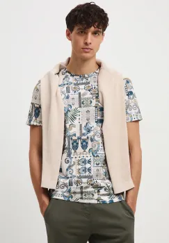 Medicine tricou din bumbac culoarea bej, cu imprimeu imagine