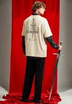 Medicine tricou din bumbac culoarea bej, cu imprimeu imagine