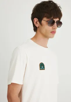 Medicine tricou din bumbac culoarea bej, cu imprimeu imagine