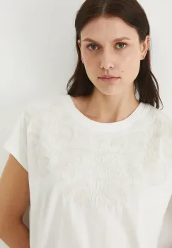 Medicine tricou din bumbac culoarea bej, cu spate descoperit imagine