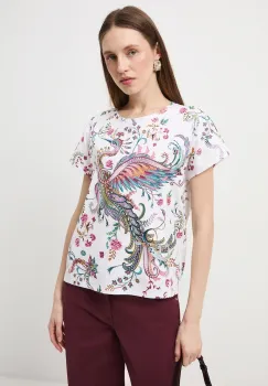 Medicine tricou din bumbac culoarea bej imagine