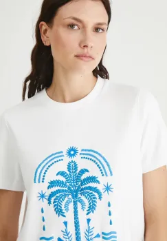 Medicine tricou din bumbac culoarea bej imagine