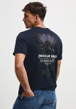 Medicine tricou din bumbac culoarea bleumarin, cu imprimeu imagine