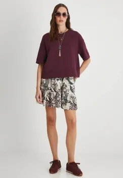 Medicine tricou din bumbac culoarea bordo imagine