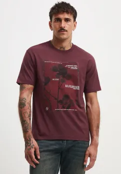 Medicine tricou din bumbac culoarea bordo, cu imprimeu imagine