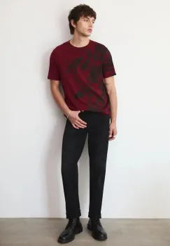 Medicine tricou din bumbac culoarea bordo, modelator imagine