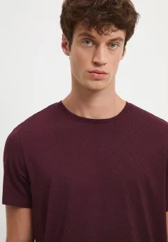 Medicine tricou din bumbac culoarea bordo, modelator imagine