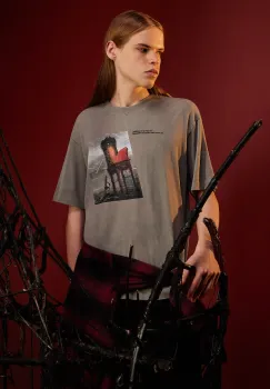 Medicine tricou din bumbac culoarea gri, cu imprimeu imagine