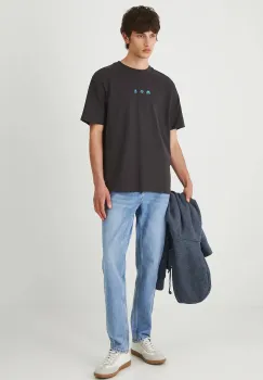 Medicine tricou din bumbac culoarea gri, cu imprimeu imagine
