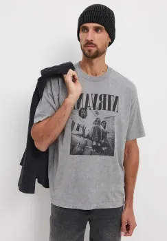 Medicine tricou din bumbac culoarea gri, cu imprimeu imagine