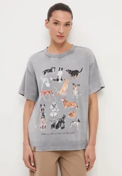 Medicine tricou din bumbac culoarea gri imagine