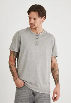 Medicine tricou din bumbac culoarea gri, neted imagine