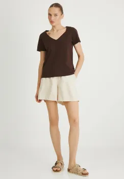 Medicine tricou din bumbac culoarea maro imagine