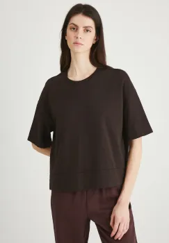 Medicine tricou din bumbac culoarea maro imagine