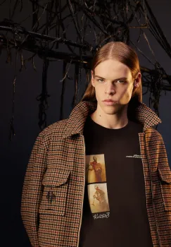 Medicine tricou din bumbac culoarea maro, cu imprimeu imagine