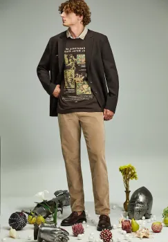 Medicine tricou din bumbac culoarea maro, cu imprimeu imagine