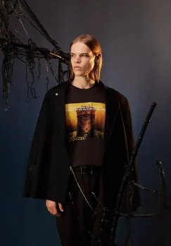 Medicine tricou din bumbac culoarea maro, cu imprimeu imagine