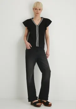 Medicine tricou din bumbac culoarea negru imagine