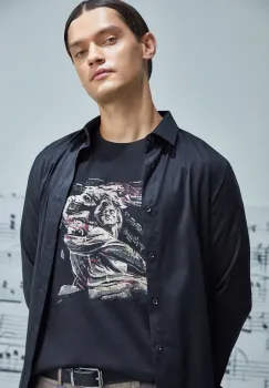 Medicine tricou din bumbac culoarea negru, cu imprimeu imagine