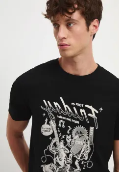 Medicine tricou din bumbac culoarea negru, cu imprimeu imagine