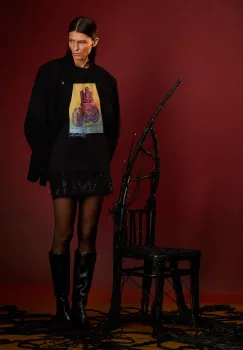 Medicine tricou din bumbac culoarea negru imagine