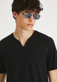 Medicine tricou din bumbac culoarea negru, neted imagine