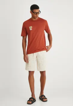 Medicine tricou din bumbac culoarea portocaliu, cu imprimeu imagine