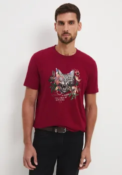 Medicine tricou din bumbac culoarea rosu, cu imprimeu imagine