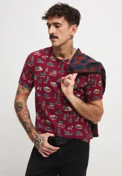 Medicine tricou din bumbac culoarea rosu, modelator imagine