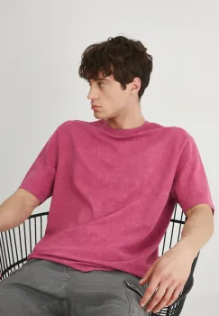 Medicine tricou din bumbac culoarea roz, neted imagine