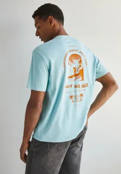 Medicine tricou din bumbac culoarea turcoaz, cu imprimeu imagine