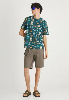 Medicine tricou din bumbac culoarea turcoaz, modelator imagine