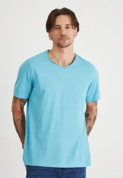 Medicine tricou din bumbac culoarea turcoaz, neted imagine