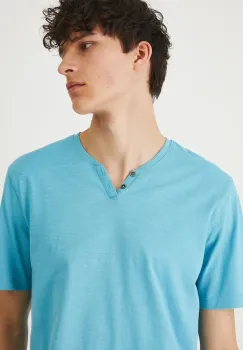 Medicine tricou din bumbac culoarea turcoaz, neted imagine