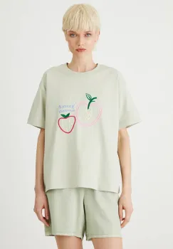Medicine tricou din bumbac culoarea verde imagine