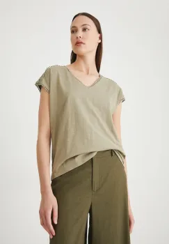 Medicine tricou din bumbac culoarea verde imagine