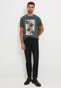 Medicine tricou din bumbac culoarea verde, cu imprimeu imagine