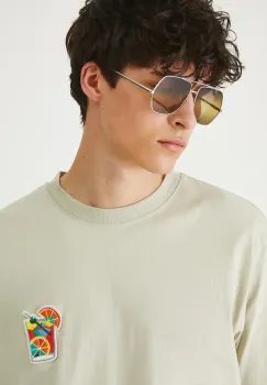 Medicine tricou din bumbac culoarea verde, cu imprimeu imagine