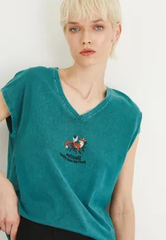 Medicine tricou din bumbac culoarea verde imagine