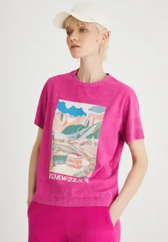 Medicine tricou din bumbac culoarea violet imagine