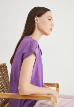 Medicine tricou din bumbac culoarea violet imagine