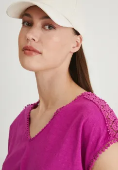 Medicine tricou din bumbac culoarea violet imagine