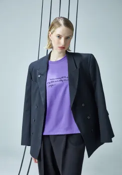 Medicine tricou din bumbac culoarea violet imagine