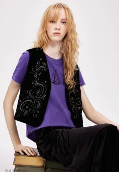 Medicine tricou din bumbac culoarea violet imagine