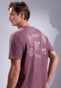 Medicine tricou din bumbac culoarea violet, cu imprimeu imagine